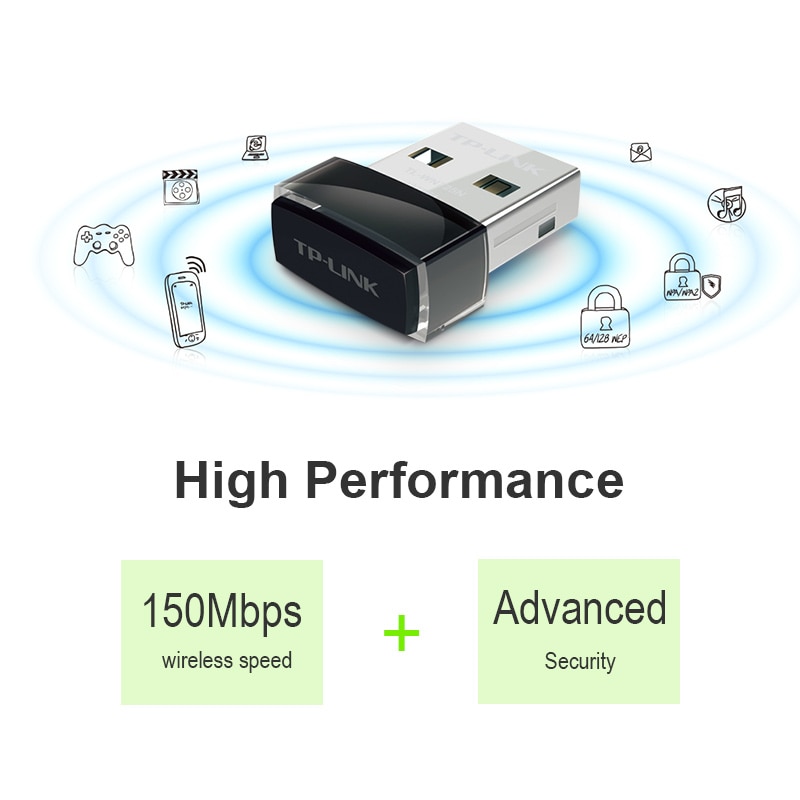 Scheda di rete senza fili di Wifi di WN725N di TP-LINK, TL-WN725N di collegamento di TP dell&#39;adattatore di WI-FI di 150Mbps per l&#39;antenna di Wi-fi di USB della rete del Computer