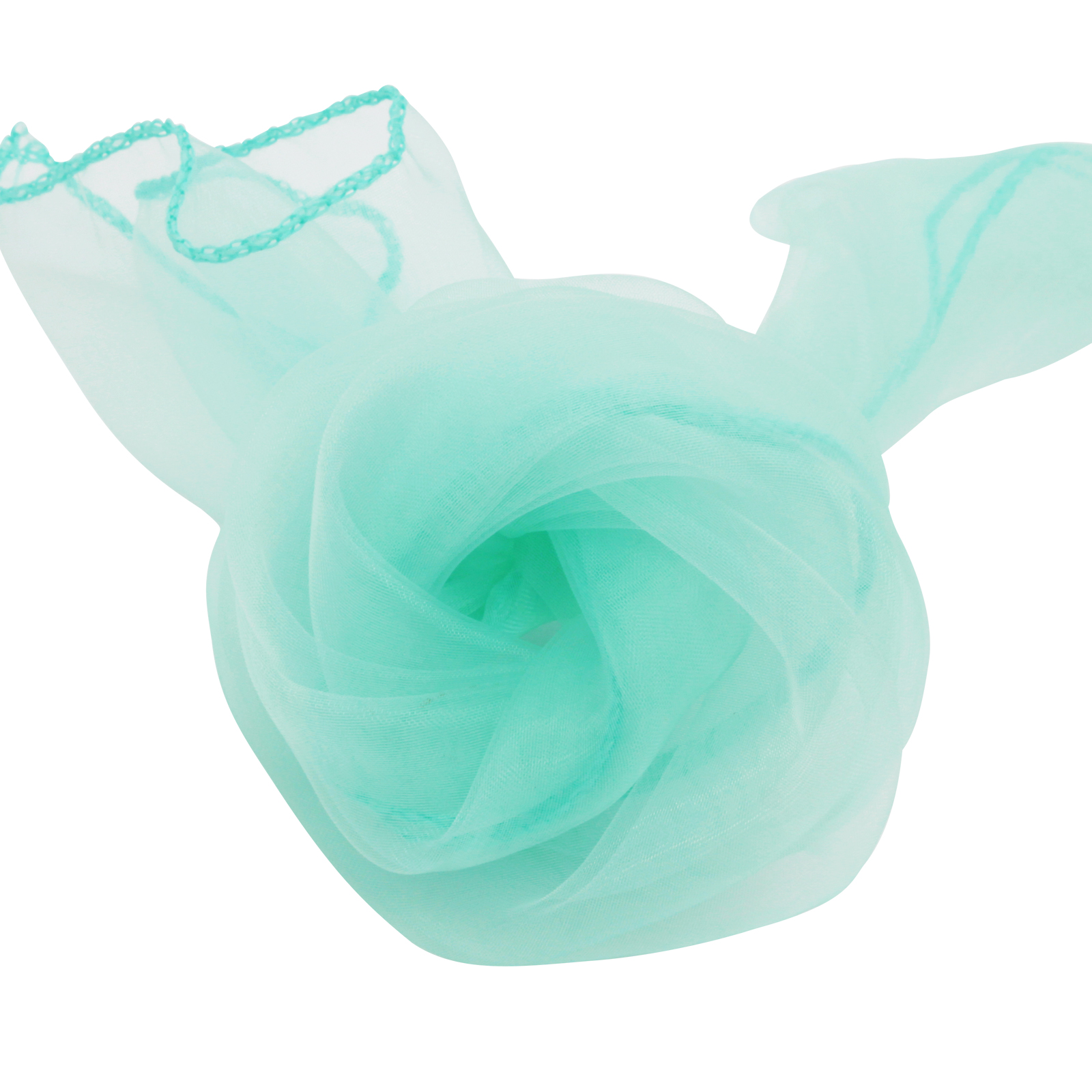 Organza stole skære sløjfe stole skære tyl til bryllup begivenheder & fest banket juledekoration mintgrøn: Tiffany