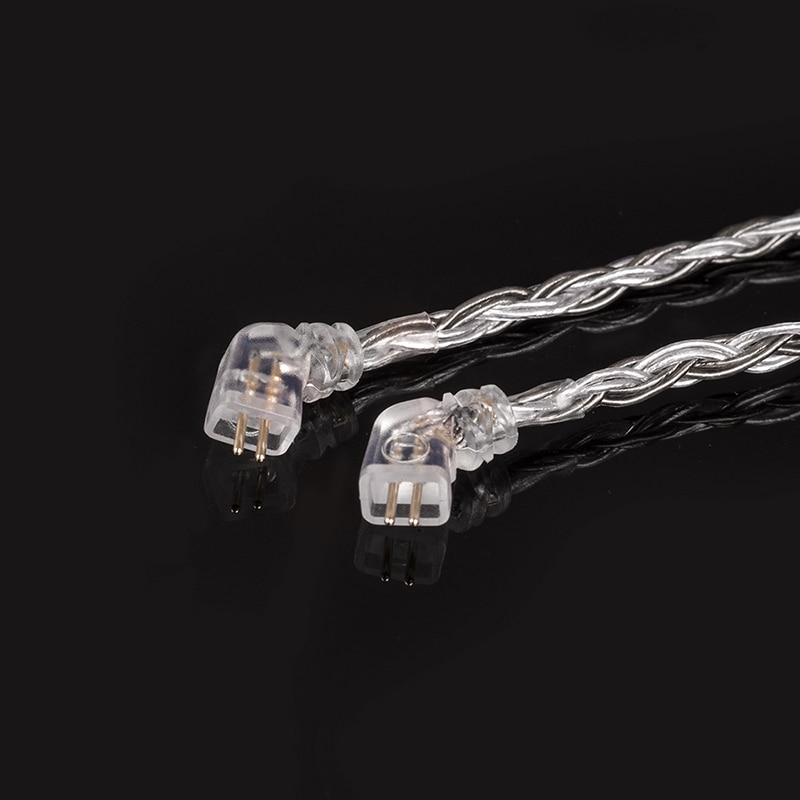 Kbear 16- aderige verzilverde kabel 2- pins/tfz/qdc 2.5/3.5/4.4 mm hoofdtelefoonkabel voor  zs10 pro zst  c12 c10 blon bl -03 v90 ba5