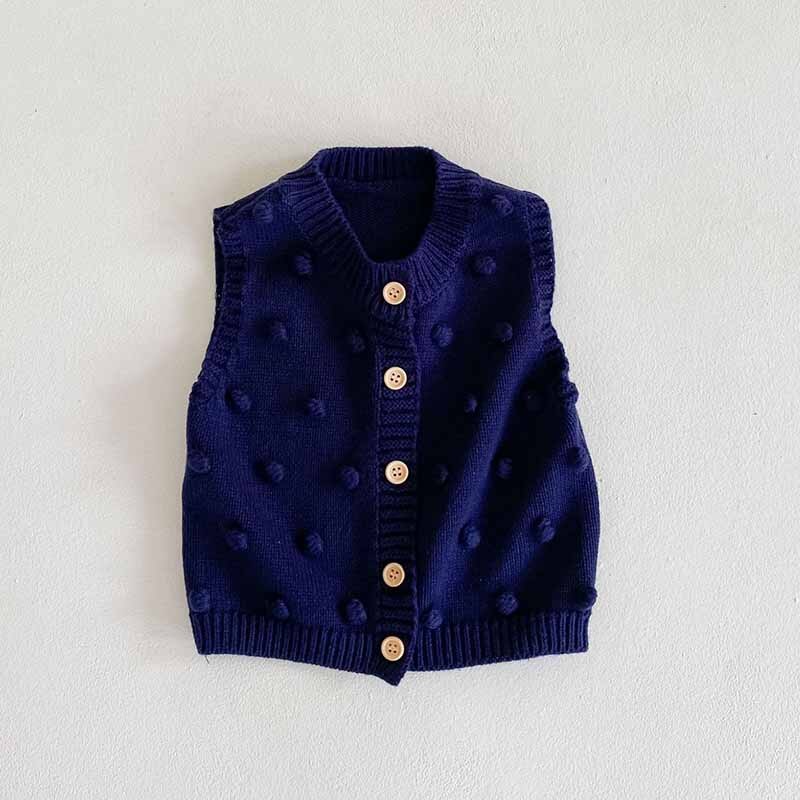 bébé garçon fille pull gilet veste automne bébé gilet tricoté Cardigan coton gilet -né vêtements: blue 83050 / 12M