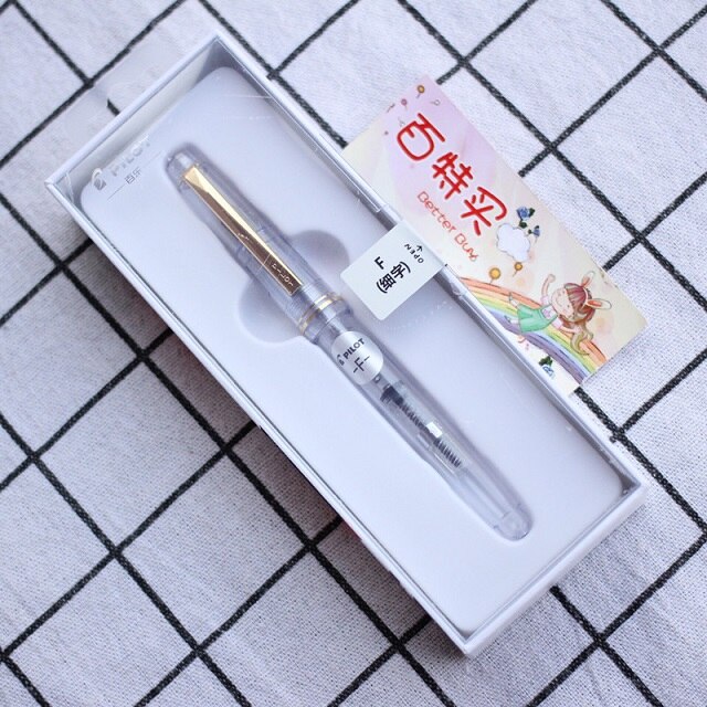 PILOT 78g 78g+ 22k golden Transparent color original Iridium fountain pen students practice calligraphy ef f m nib: Clear / EF