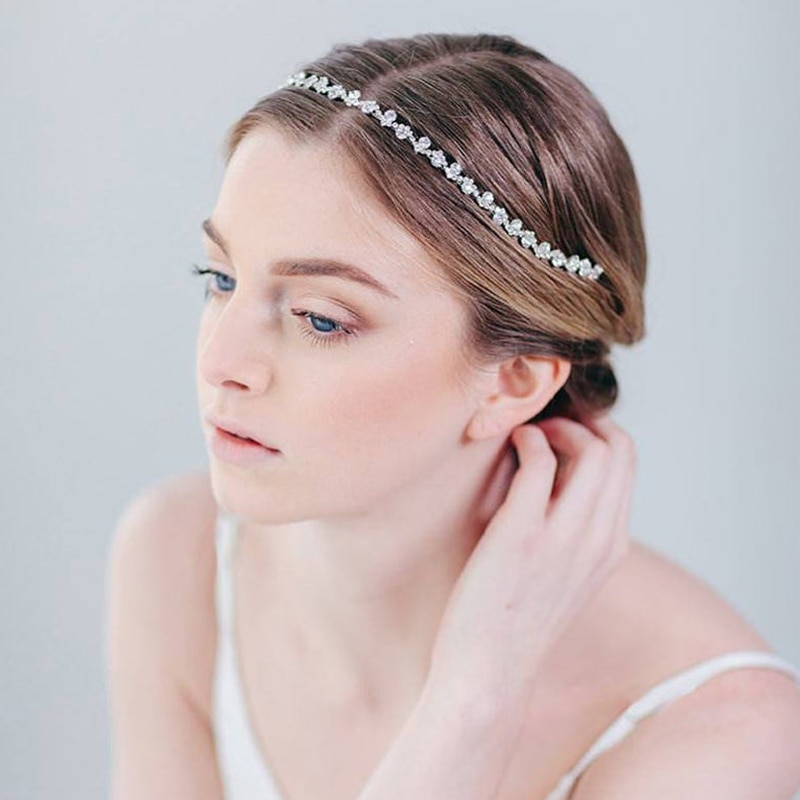 JK755 nueva boda peineta para Pelo Largo plata cristal mujeres accesorios de joyería para el cabello