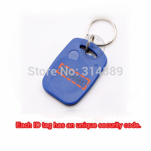 50 pcs EM 4100/4102 Keychains 125Khz RFID Proximity ID Card Token Tags Key Fobs