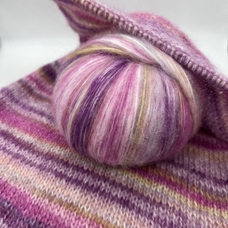 Gradient Rainbow Wool Thread Medium Coarse Wool Ball Handwoven Scarf DIY Crochet Soft Knitted Sweater Thread Knitting Yarn: Lavender