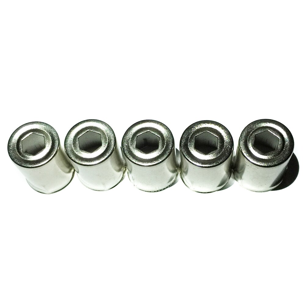 Tapa de acero para horno microondas, repuesto de agujero Hexagonal, tono plateado, partes de electrodomésticos de cocina, accesorios nuevos, 5 unids/lote