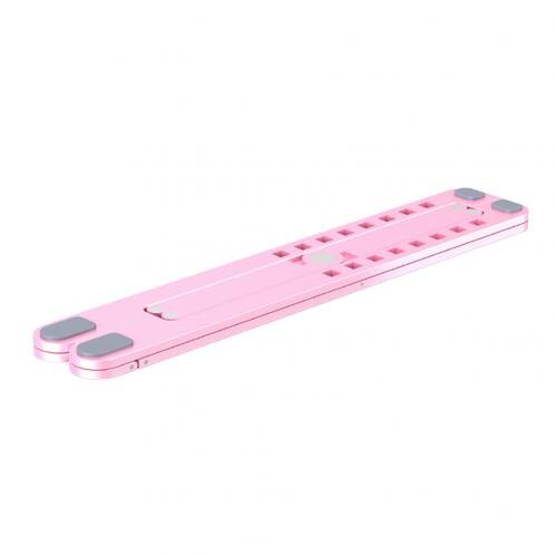 Justerbar bärbar laptop surfplatta notebook pc bordsbordshållare stativfäste: Rosa l