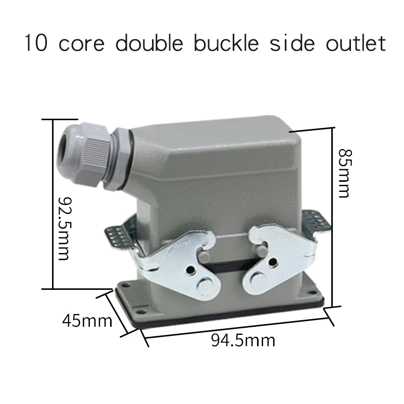 WZAZDQ Heavy Duty connector (granaatscherven-krimpaansluiting) 6-10-16-24-32-48 kernpin industriële waterdichte luchtvaartstekkerdoos: Lavendel