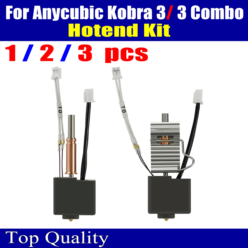 Hotend per Anycubic Kobra 3 Combo Hotend kit Termistore Gola Riscaldatore Blocco per K3 Combo caldo fine Dissipatore di Calore Parti Accessori