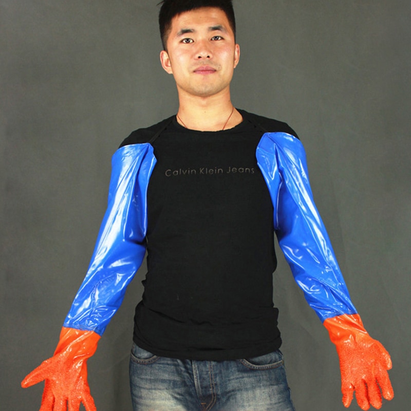 Werkhandschoenen ultra lange lengte 75cm veiligheidshandschoenen slijtvaste waterdichte antislip beschermende handschoenen voor het werken met visvangst