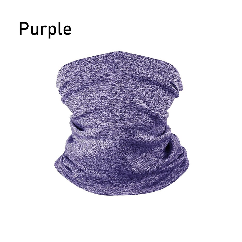 1pc lapsen puhtaan värin maaginen huivi näkymätön tasku puolikasvot kaulasuojus huivi pölytiivis bandana ulkopyöräilyvaruste: Violetti