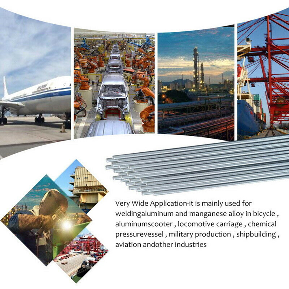 10Pcs 1.6mm 2mm 3mm Aluminium Welding Rods Wire Brazing Easy Solder Low Temperature Soldering Supplies