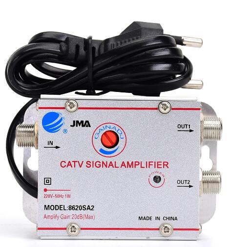 Adjustable 1 In 2/3/4/6/8 Out Cable TV Splitter Amplifier 20dB Digital TV Antenna Signal Booster 45Mhz to 860MHz 220V