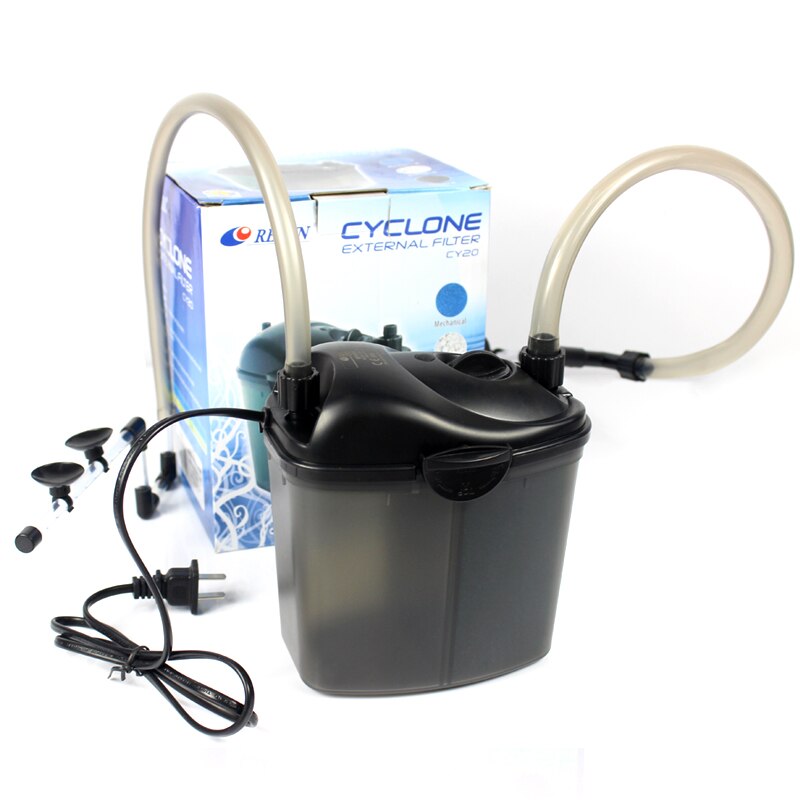 RESUN CY-20/CY20 3w Filtro externo cubo acuario tarro acuario filtro silencioso 150L/H bote de filtro de tanque de Coral