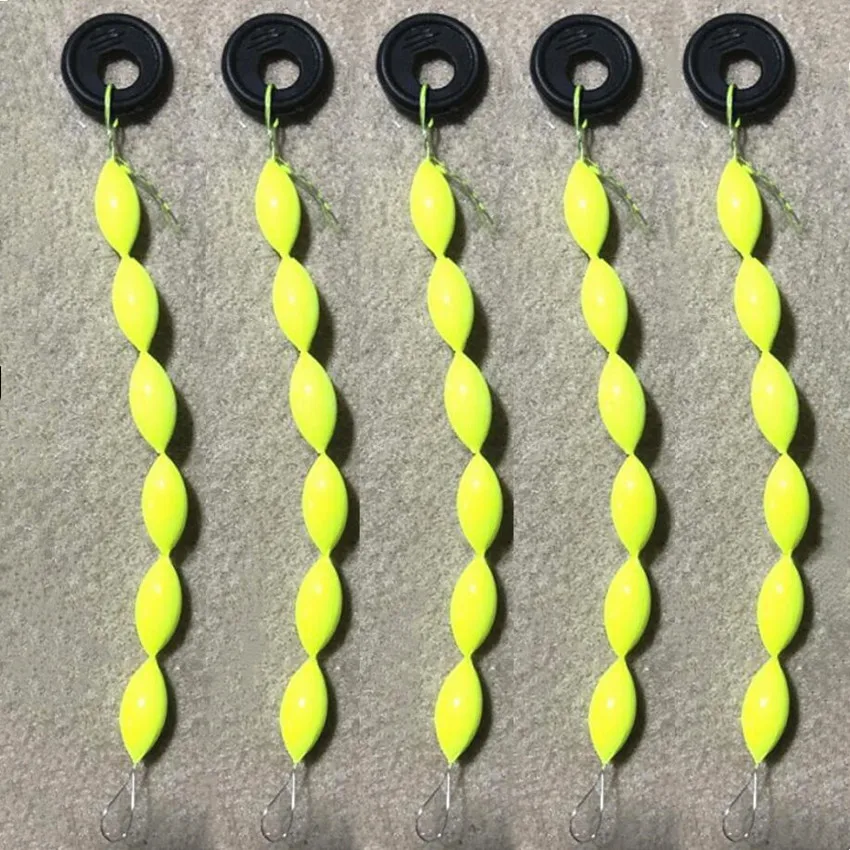 30Pcs/5packs Fishing Float Fishing Bobber 6 In 1 String Type Seven Star Float Foam Space Bean Fishing Line Stopper Buoys Tackle: Red