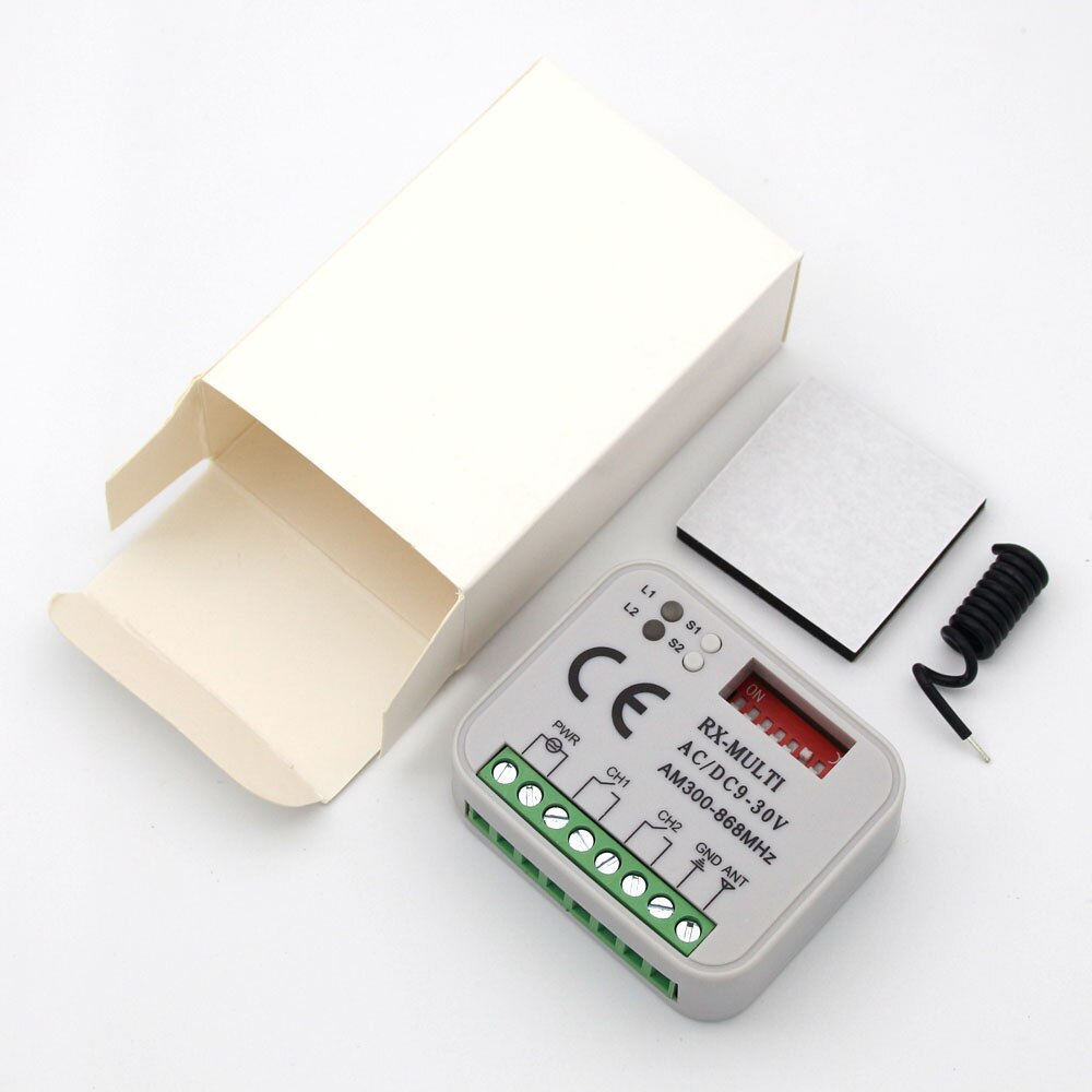 Garagepoort afstandsbediening ontvanger rx multi 300-900 mhz ac /dc 9-30v ontvanger voor garagedeur commando poort controle zender