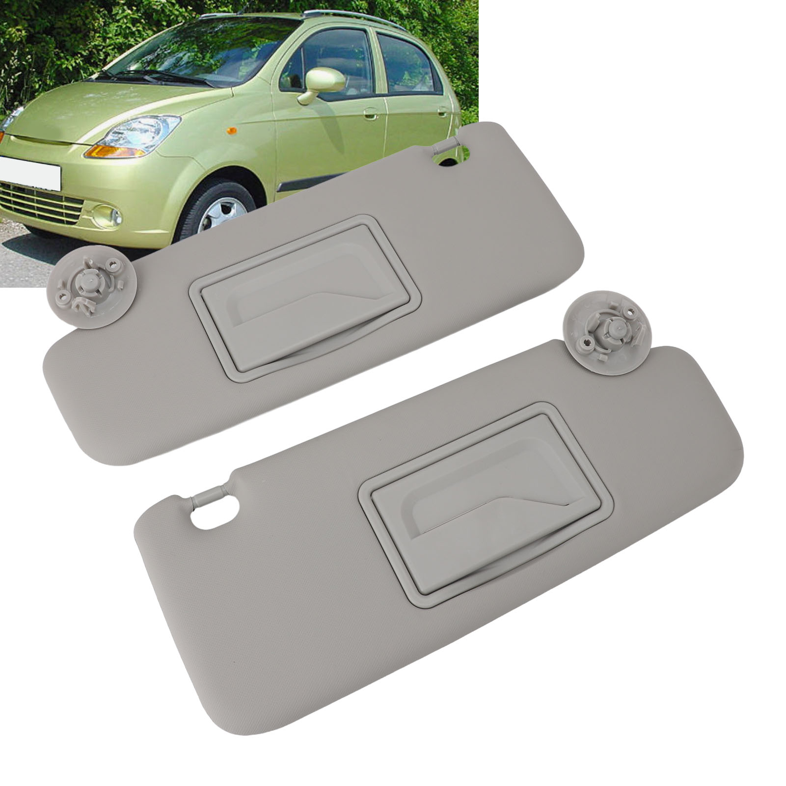 1 Paar Auto Zonneklep Uv Blokkerende Grijze Linker Rechter Zonneklep Met Spiegel Voor Sonische Grijze Zonneklep Auto Grijze Zonneklep