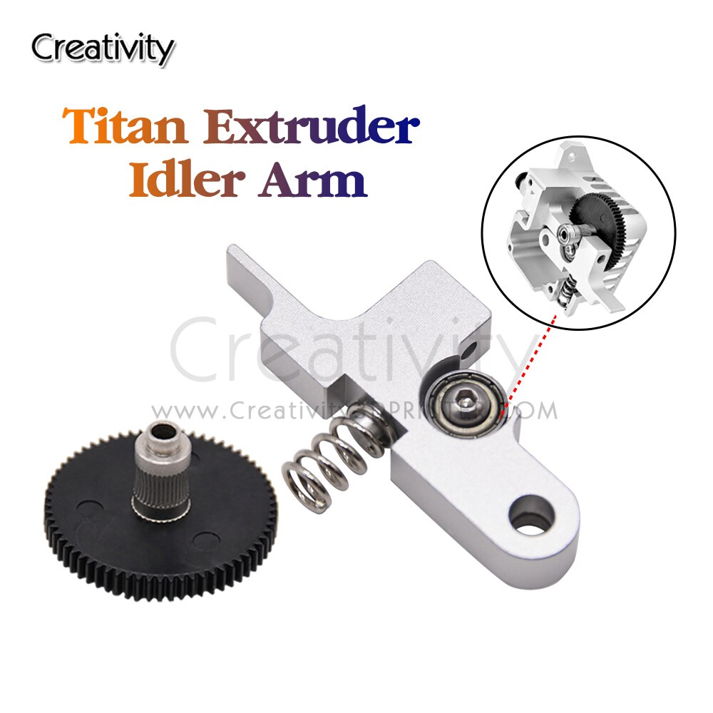 Titan aero-extrusora de metal, engrenagem com braço dentado de 66 dentes, 1.75mm, peças para extrusora