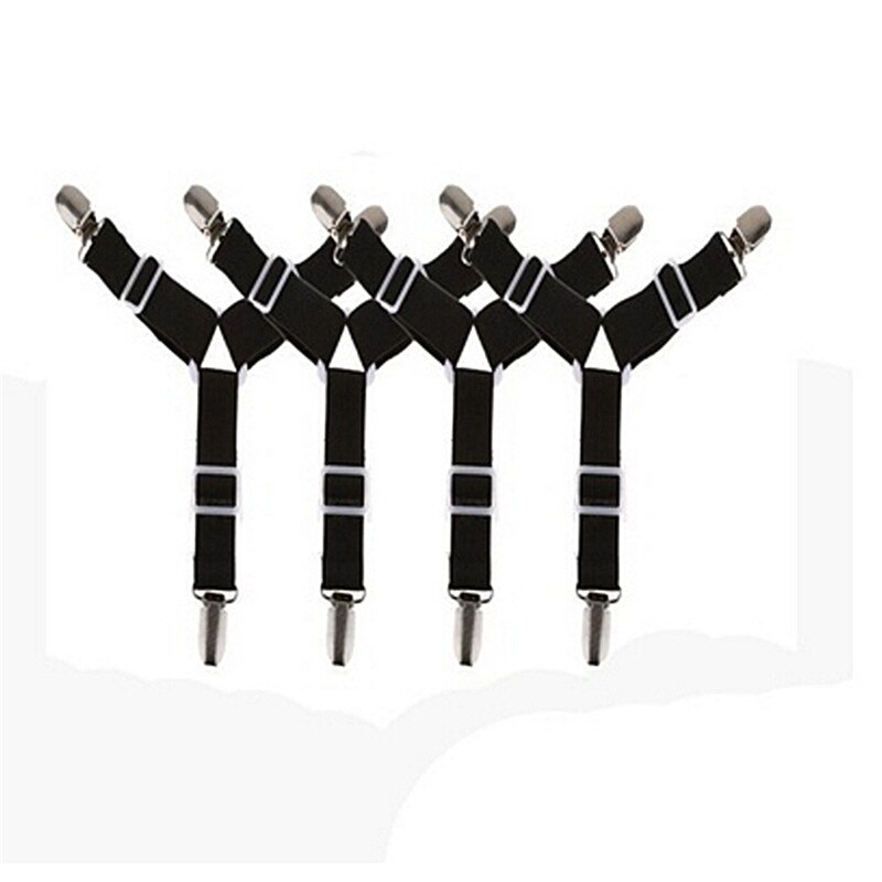 2Pcs Duvet Blanket Fastener Straps Fixing Slip-Resistant Belt Adjustable Bed Sheet Clips Cover Grippers Holder Mattress