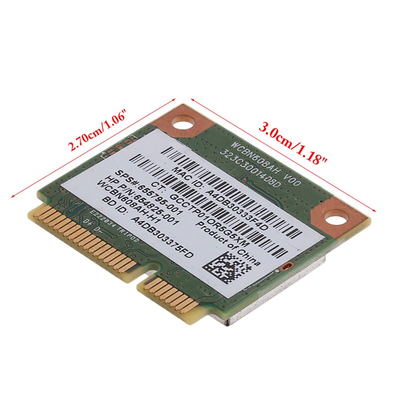 Bluetooth Draadloze Mini Pcie Card 802.11bgn 655795-001 654825-001 AR5B225 Voor Hp