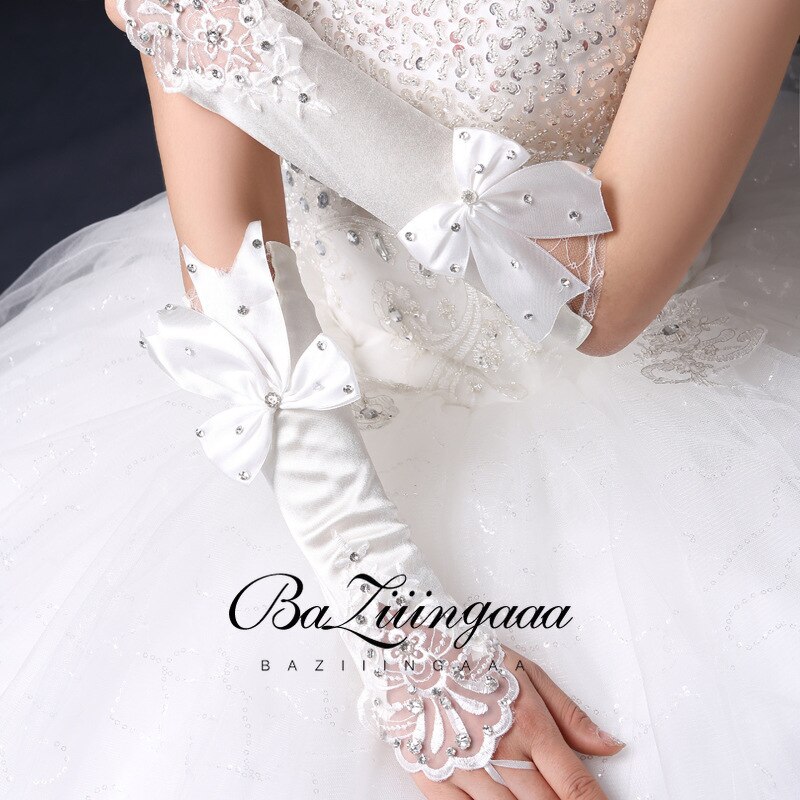 Kurze Hochzeit Handschuhe Finger Braut Handschuhe für Frauen Braut verrotten Spitze Handschuhe Luva De Noiva Hochzeit Zubehör