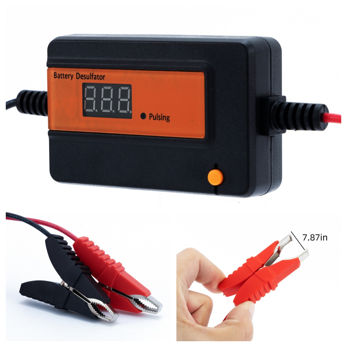 2A Golf Cart Orange Battery Desulfator Desulphator 12 24 36 48 Volt Batteries Auto Pulse