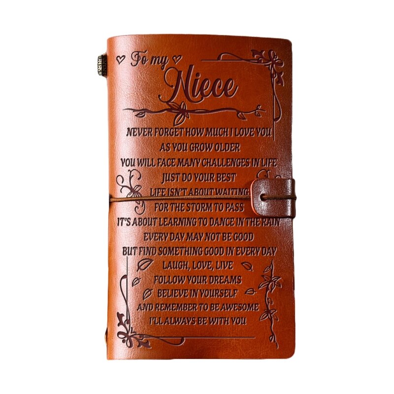 Cuaderno de diario artesanal , diario de cuero grabado, libro de notas para mensaje para mi hija/a mi esposa, bolsillo de escritura a mano: Morado
