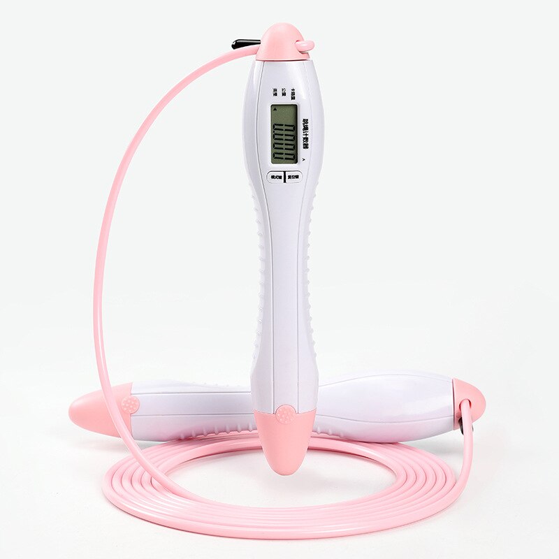 Foretrukne tælle hoppe reb voksen fitness tabe fedt fedtforbrænding sport træning erhverv reb børn unge studerendes en: Vægttab fitness pvc ståltov enkelt elektronisk tællemodel børn voksen universal pink