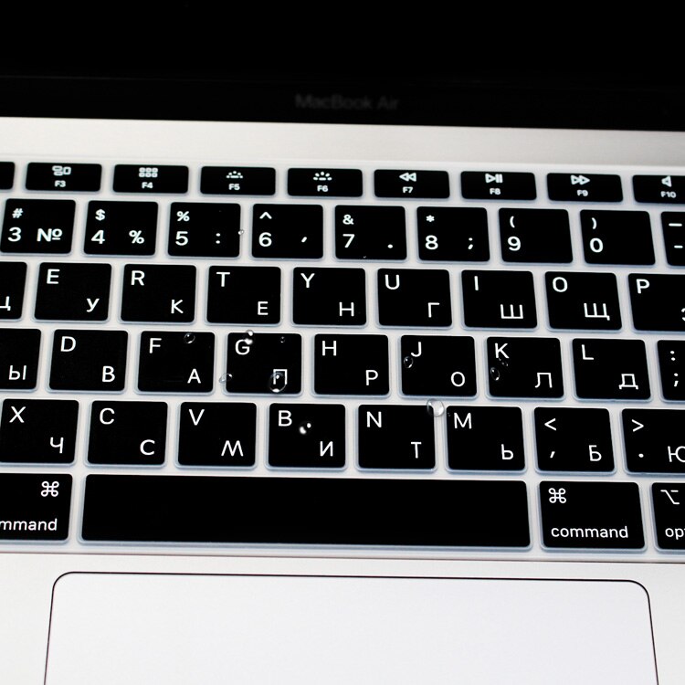 Zachte Eu Ons Voor Macbook Air 13 A1932 Toetsenbord Cover Russische Taal Silicon Voor Macbook Air 13 Toetsenbord cover