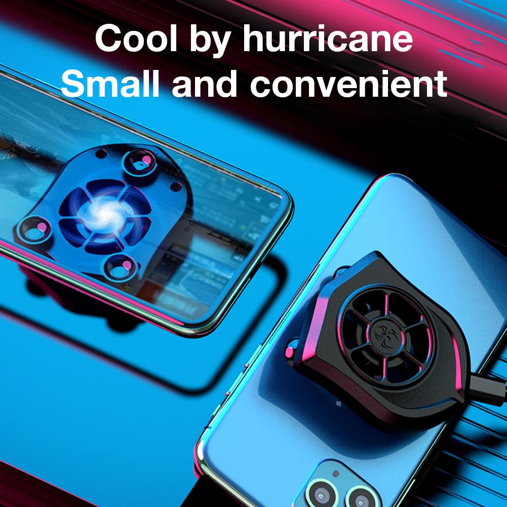 Gaming Mobile Phone Radiator Gaming Universal Phone Cooler Fan Suction Cup Holder Heat Sink For iPhone Samsung Huawei