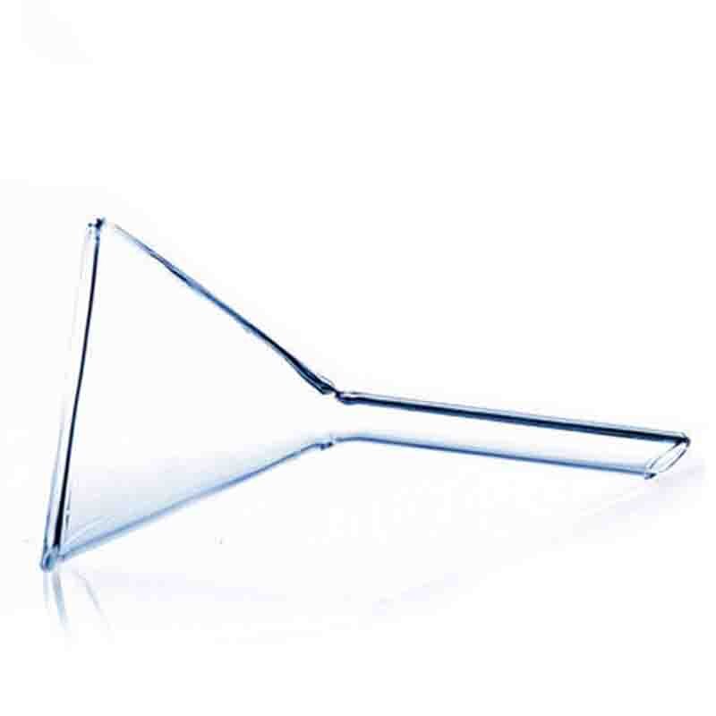 Embudo triangular de 60mm, embudo de tubo corto, cristalería de laboratorio, embudo de vidrio de borosilicato alto para laboratorio químico