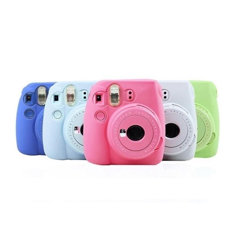 Kleurrijke Camera Gevallen Geschikt Voor Polaroid Fujifilm Instax Mini 8/8 + 9 Carrying Opslag Cover Bag Zacht Siliconen Huid Beschermhoes