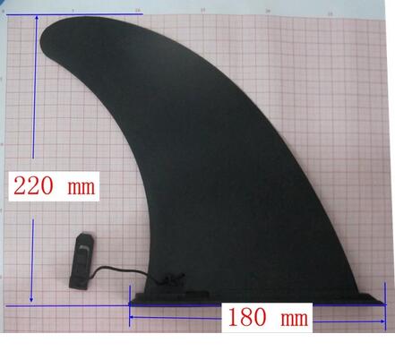 Removable Small Single Surf Fins for inflatable Stand up paddle board, surfboard Center fins with fin box: larger fin