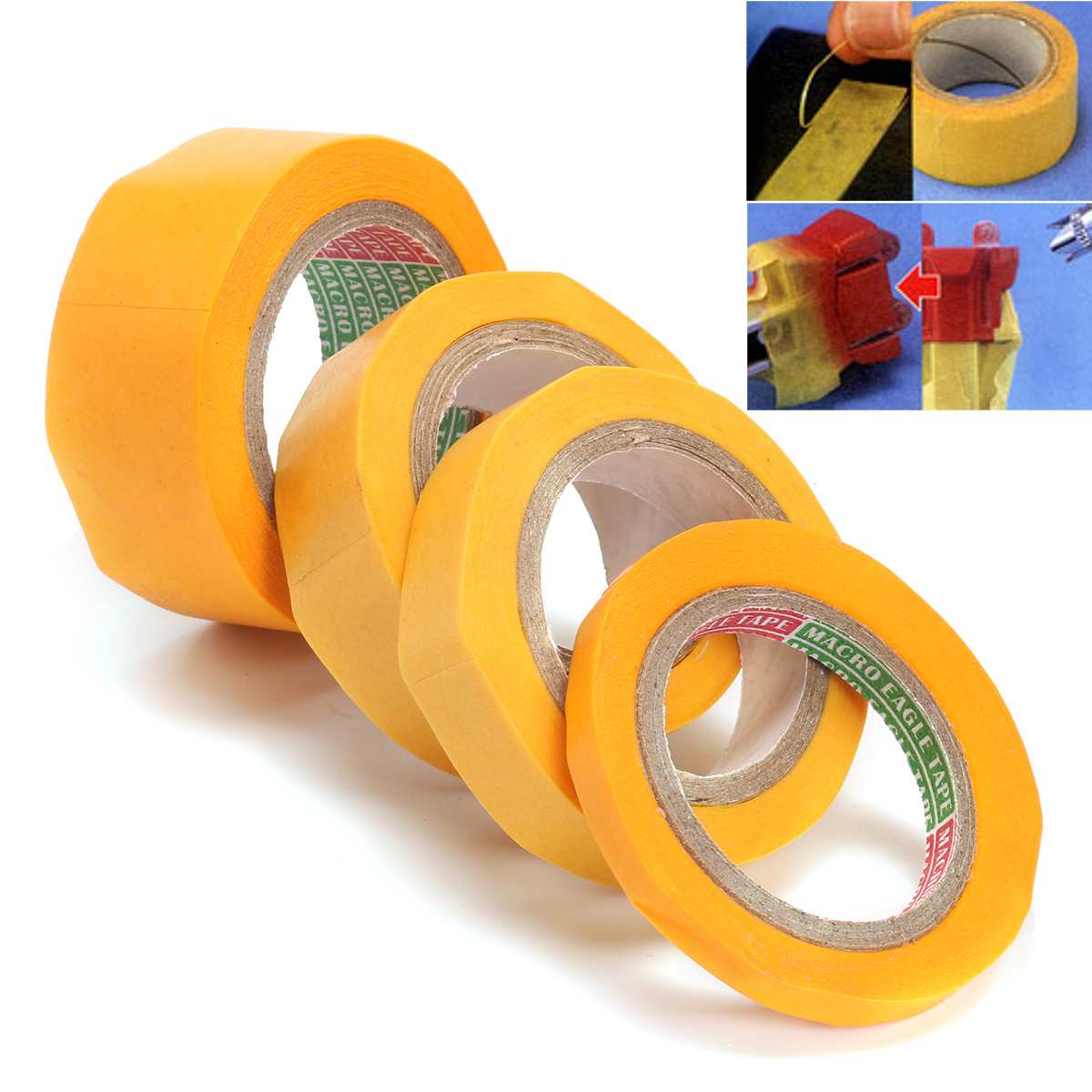 4 Pcs/Set 18mm~24mm Scale Car Models Painting Cover Tape Masking Tape Models Hobby Painting Tools Accessory