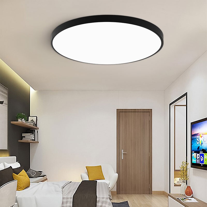 Moderne Led Plafondlamp 220V 240V Led Lamp Woonkamer Verlichting Ronde & Vierkante 3 Cm Super Dunne led Licht Voor Slaapkamer Keuken