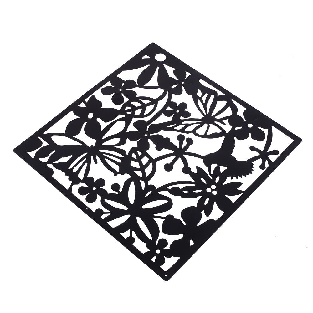 Pegatinas negras huecas para el hogar y la sala de estar, escudo colgante de , pantalla divisoria de sala hueca