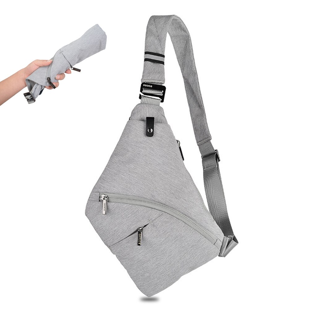 Anti Theft Chest Bag Sling Bag Male Front Body Bag Men Safety Chest Pocket Pouch Sling Shoulder Bag Male Chest Pack