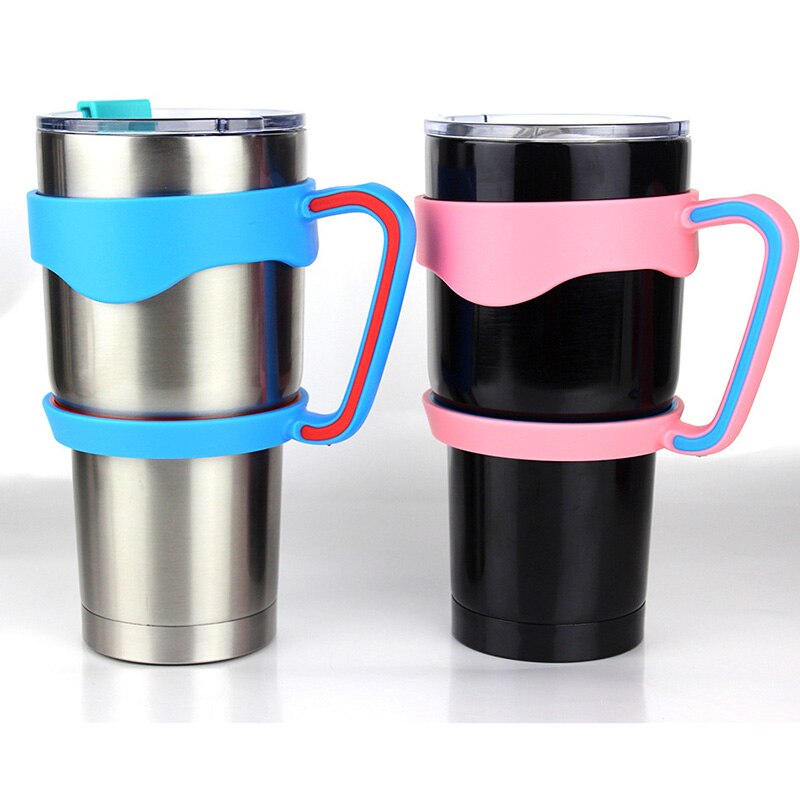 Handtag för 30 oz tumbler rambler bil mugghållare kaffe vatten te flaskor tillbehör bärbar isolerad plast drinkware