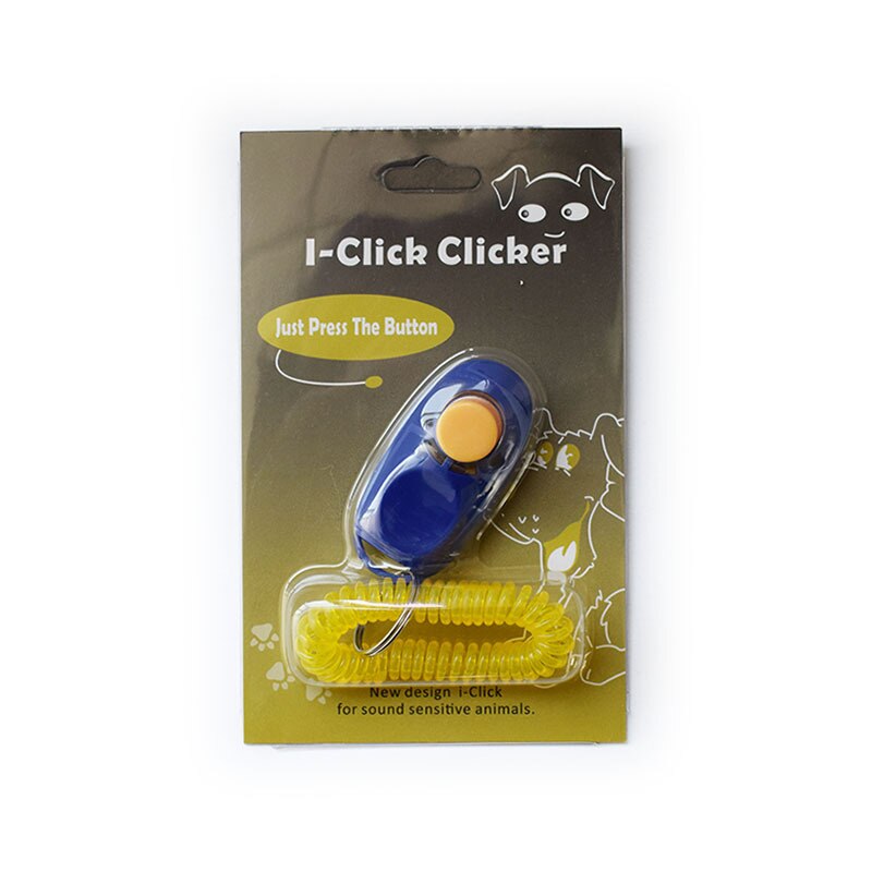 1PC Portable Pet Clicker Whistle Training Guide Wrist Band Delicate Pets Dog Cat Button Trainer Pet Dog Supplies: blue