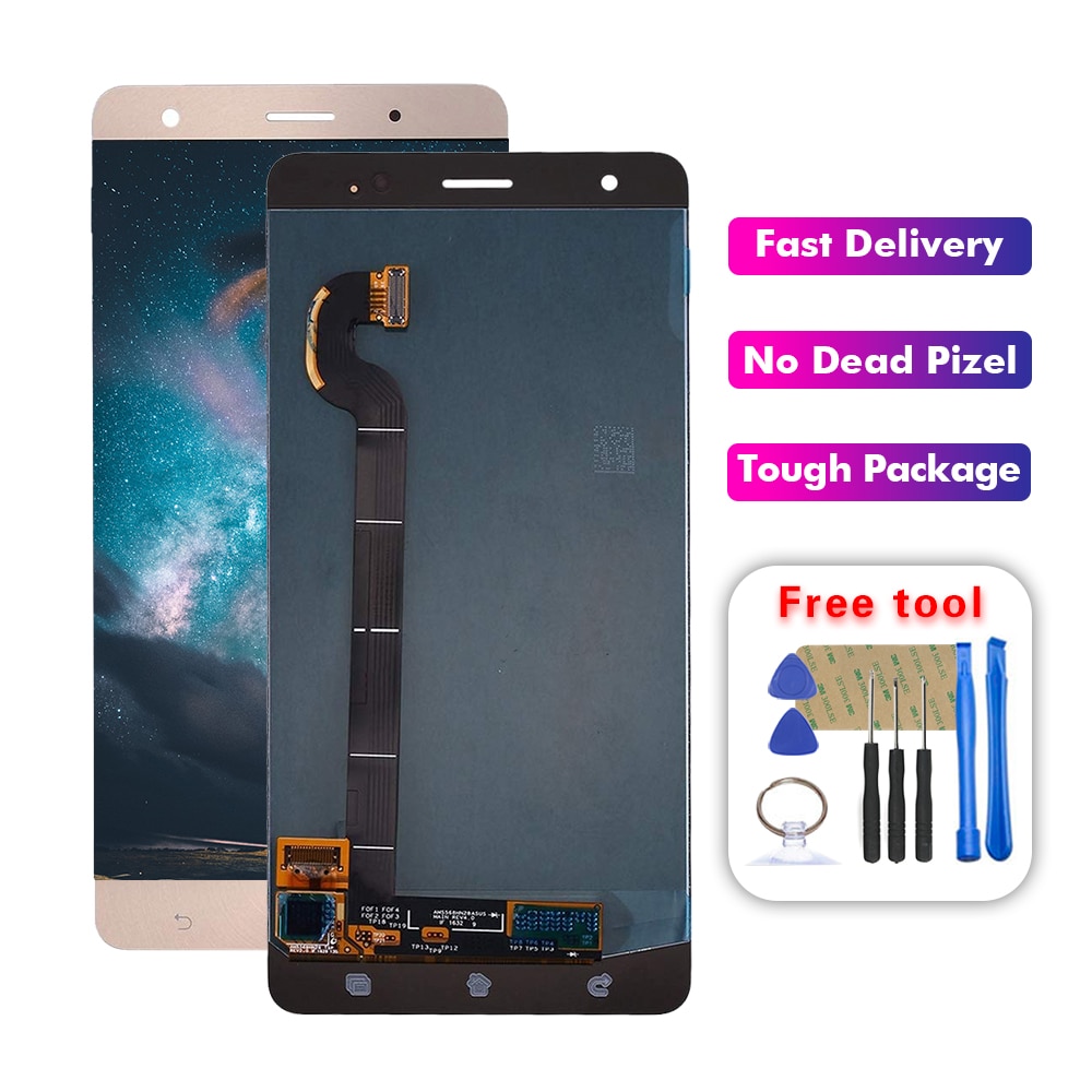 Tela de reposição para asus zenfone, tela de reposição lcd de 5.7 ", deluxe zs570kl z016d zs550kl z01fd