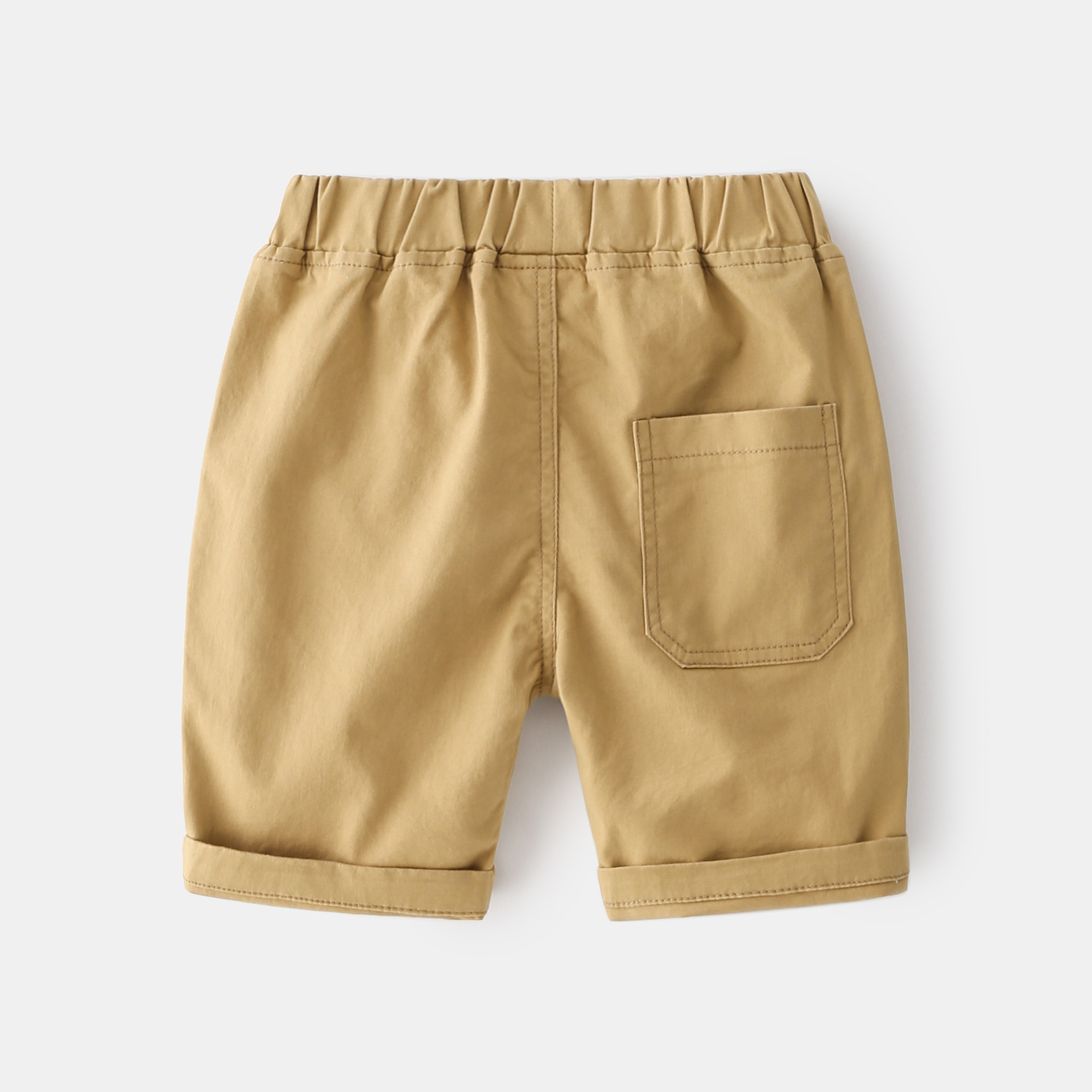 Short d'été en coton pour garçon, pantalon à la , taille élastique, longueur aux genoux, vêtements pour enfants