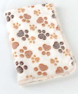 Pet Blanket Winter Dog Cat Bed Mat Foot Print Warm Sleeping Mattress Dogs Cats Coral Fleece Warm blanket Pet Supplies: Purple / XS