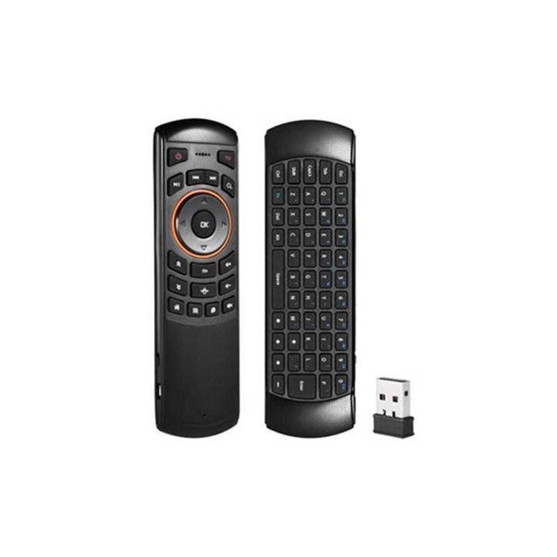 Mini 2.4GHz Wireless QWERTY Keyboard Air Mouse Handheld Remote Control 6 Gxes Gyroscope for Mini PC TV Box