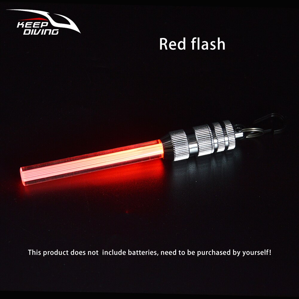 Underwater Safety Signal Light Bright LED Light Stick Scuba Night Dive Marker LED Torch: Red flash