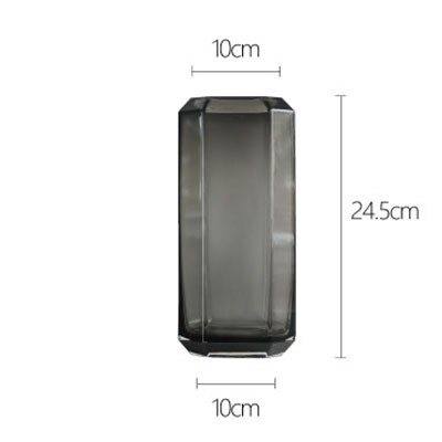 Hexagon Transparent Glass Vase Home Decoration Flower Arrangement Office Display Furnishing 3D Solid Hydroponics Crafts: 15