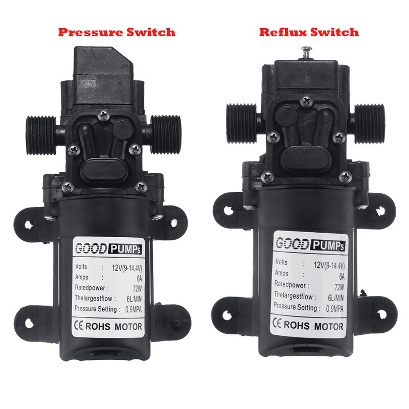 Pompe à Eau électrique 12VDC 72W - Débit 6L/min - Haute Pression Pour Lavage Auto