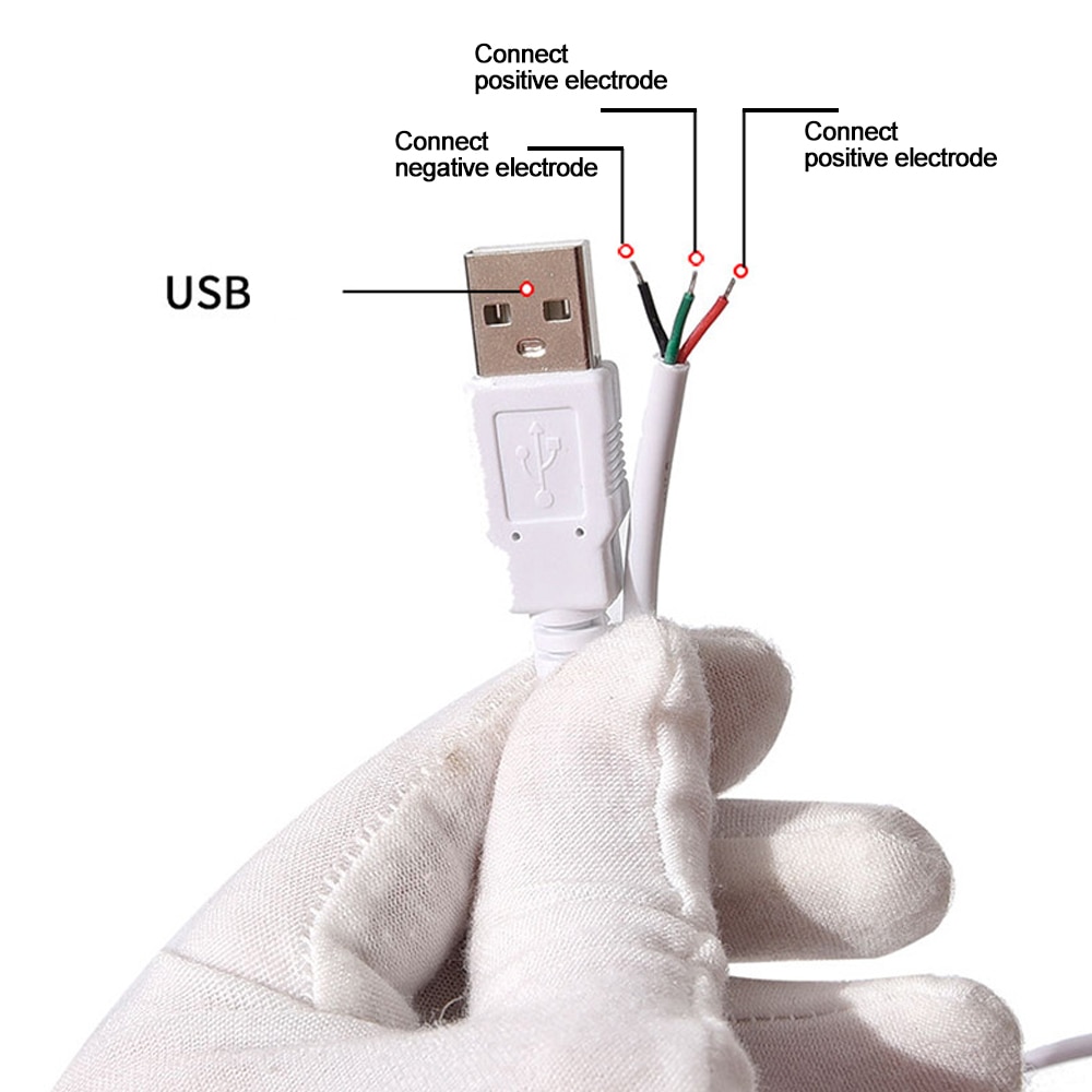 2m DC5V USB Adapter Power Plug Outdoor Waterproof Bulb Led Strip Dimmer Switch USB Connector Controller