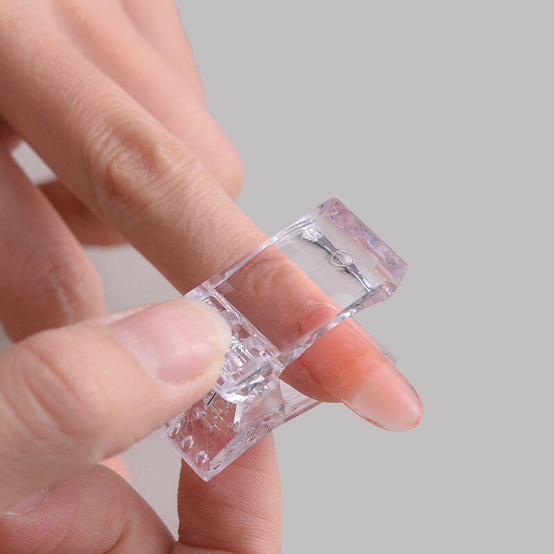 10 Stck transparent Poly Nagel Gel Schnell Gebäude fest Clip Finger Erweiterung UV LED Acryl Baumeister Nagel Rest: Ursprünglich Titel