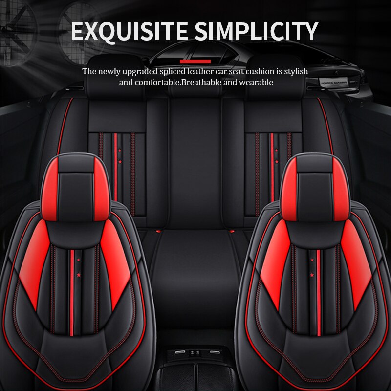 Auto Stoelhoezen Pu Lederen Sport Interieur Bekleding Ademend Auto Voor/Achter Zetels Kussen Fit Voor Auto &#39;S Vrachtwagens suv Auto Goederen