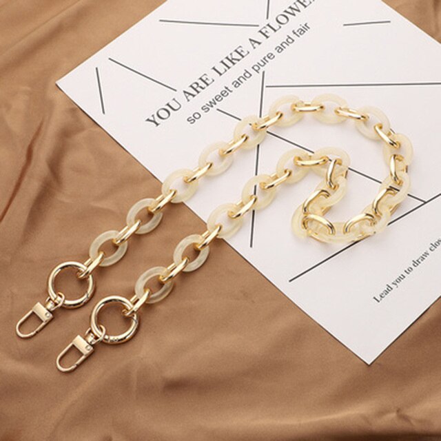 40/60cm Acrylic Bag Chain Bag Strap Removable Bag Accessories Women's Resin Chain Chain Of Bags Purse Chain Fishbone Chain: 6-60cm