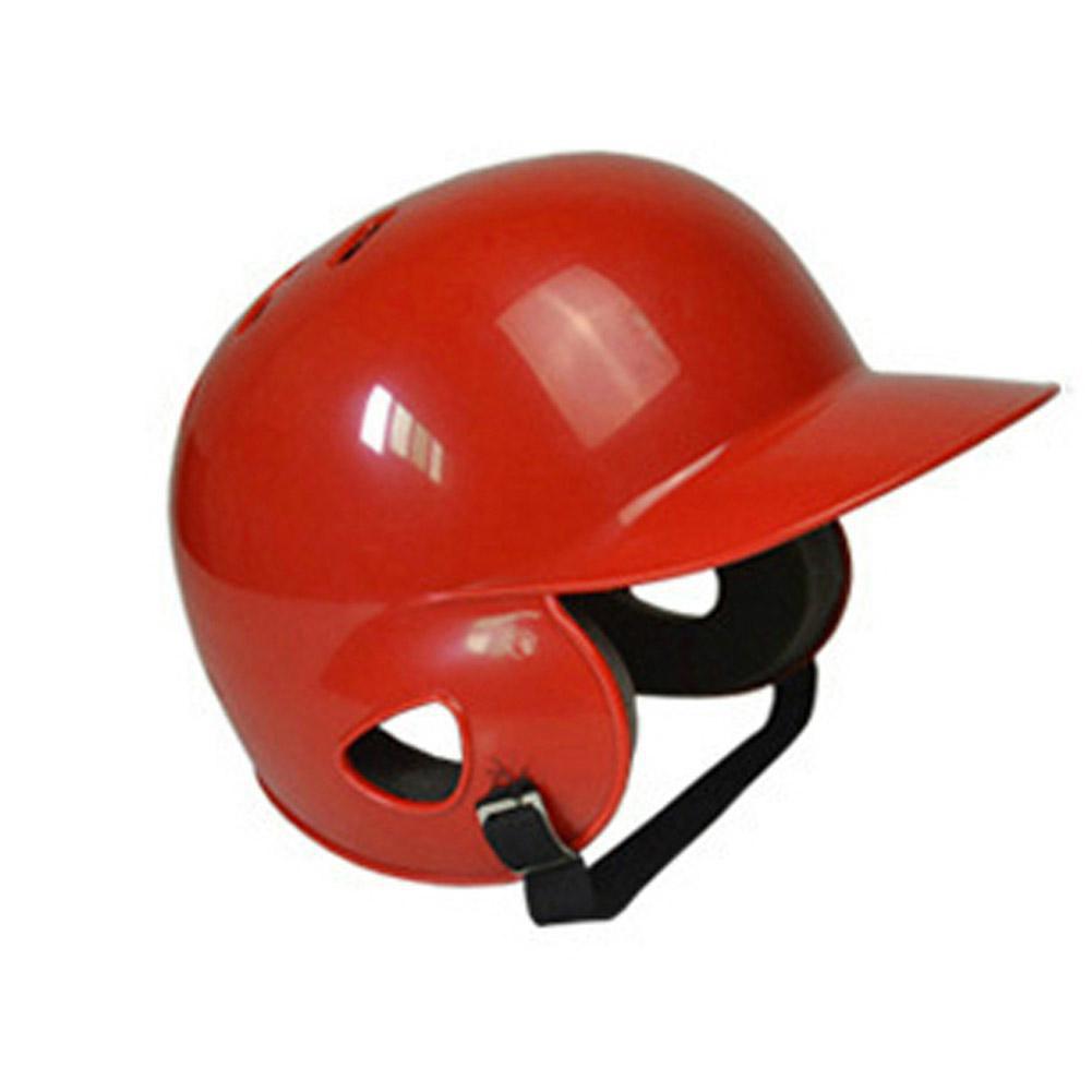 Mounchain unisex åndbar hjelm dobbelt ører beskyttelse baseball hjelm hovedbeskyttelse til baseball sport 21.65-23.62 inches: Rød